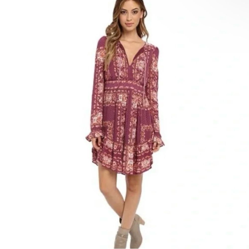 Free People plum floral multi print dress - Picture 11 of 13